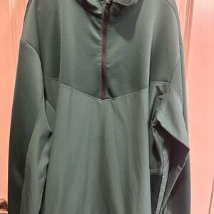 Men's Performance Half-Zip Pullover Jacket in Forest Green
